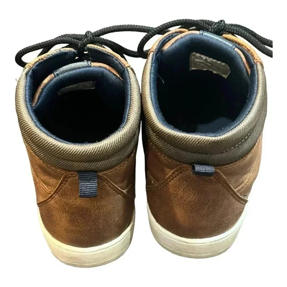 Boys size 5 Wonder Nation lightweight brown high tops GUC - Picture 6 of 14